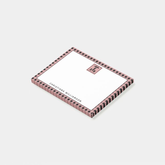 Bloco De Notas Nurse Registrada de Padrão de Xadrez Personalizado (Inclinado)