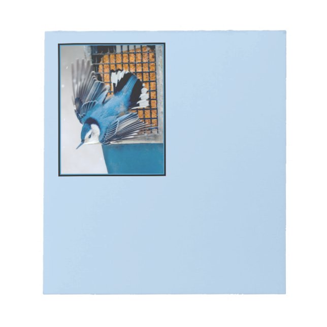 Bloco De Notas Nuthatch Branca em Neve - Foto original (Frente)