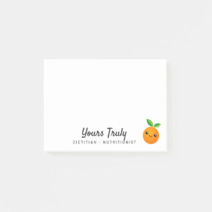Bloco De Notas Nutricionista de desenho animado de fruta laranja 