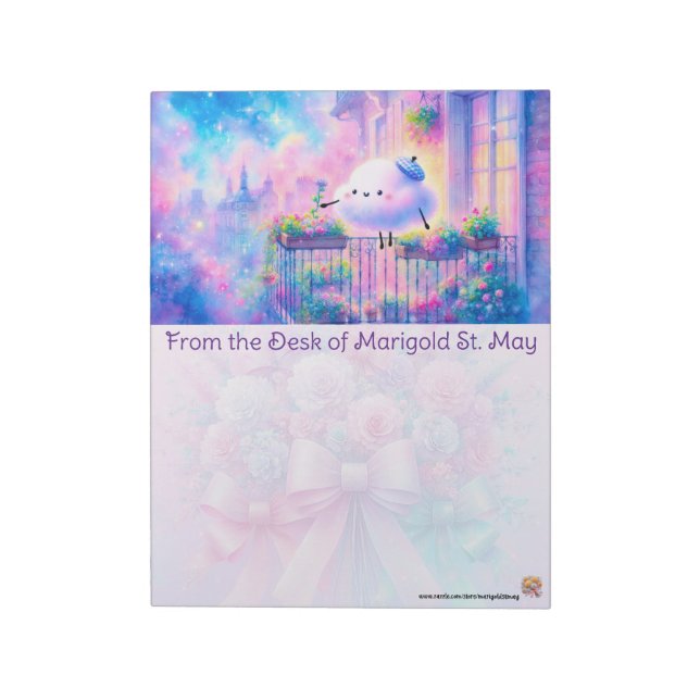 Bloco de Notas Nuvem de Jardim Urbano (Invertido)