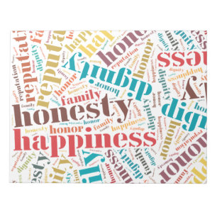 Bloco De Notas Nuvem de palavras positivas