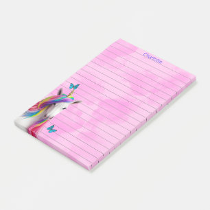 Bloco De Notas Nuvens Cor-de-Rosa Lindas Postam Cor-de-Rosa Linda