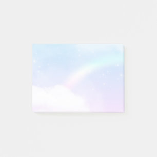 Bloco De Notas Nuvens de Pastel mágicas e arco-íris