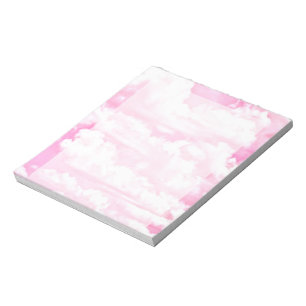 Bloco De Notas Nuvens felizes Rosa de Pastel Festivo