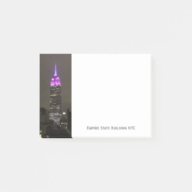 Bloco De Notas NYC - Arranha-céu à noite (Frente)