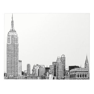 Bloco De Notas NYC Skyline Etch 01