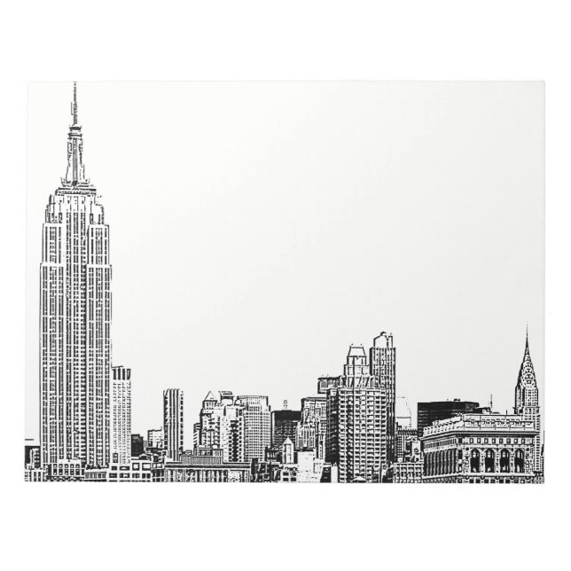 Bloco De Notas NYC Skyline Etch 01 (Frente)