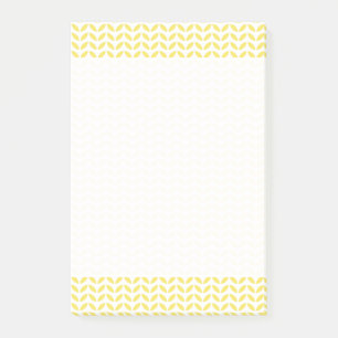 Bloco De Notas O amarelo na moda moderno deixa o teste padrão