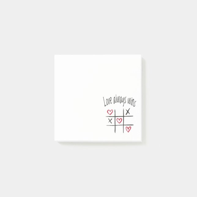Bloco De Notas O amor sempre ganha (Frente)