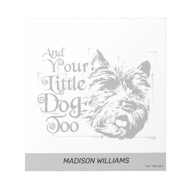 Bloco De Notas O Assistente De Oz™ | E Seu Cachorro Também (Frente)