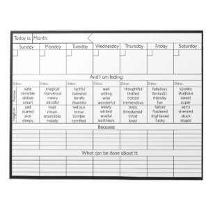 Bloco De Notas O calendário semanal V2 da emoção - personalize