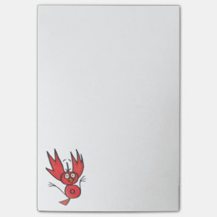 Bloco De Notas O Cargo-it® vermelho do pássaro de JMCdesign not