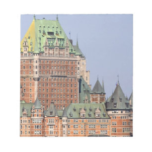 Bloco De Notas O Chateau Frontenac na Cidade de Quebec, Canadá.