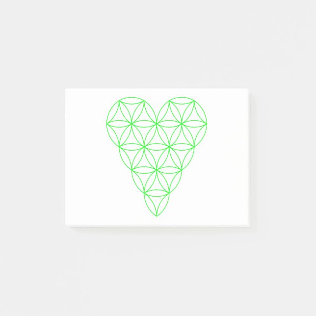 Bloco De Notas O Coração Da Vida - Verde/Com Fio.01. (Frente)