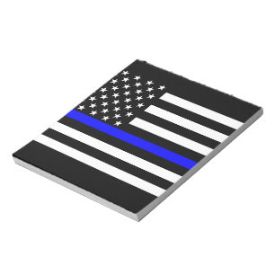 Bloco De Notas O Decor de Bandeira Americano da Linha Azul-Thin
