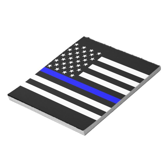 Bloco De Notas O Decor de Bandeira Americano da Linha Azul-Thin (Invertido)