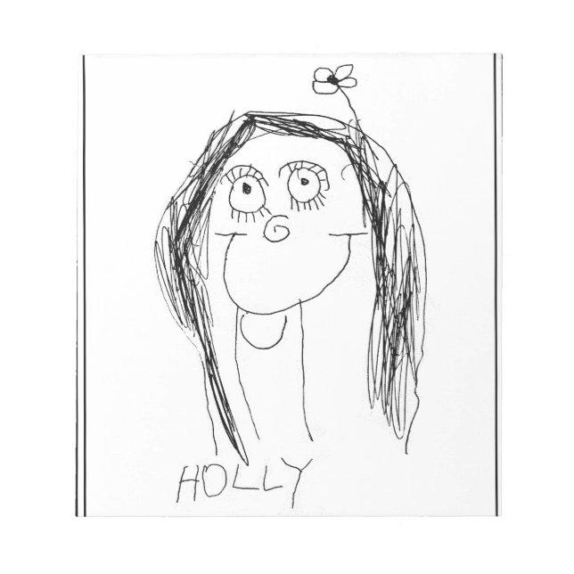 Bloco De Notas O Desenho do Seu Filho - Presente do Dia das Mães (Frente)