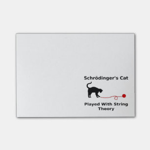 Bloco De Notas O gato de Schrödinger jogado com teoria da corda