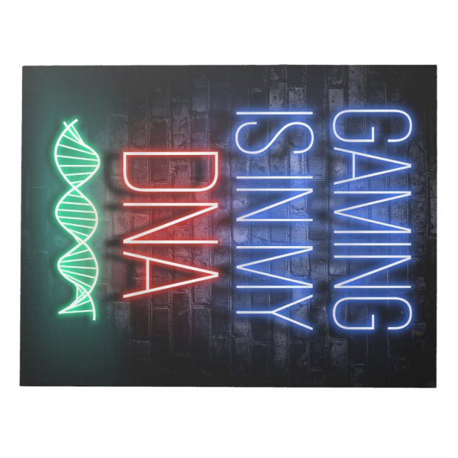 Bloco De Notas O jogo está no meu DNA (Frente)
