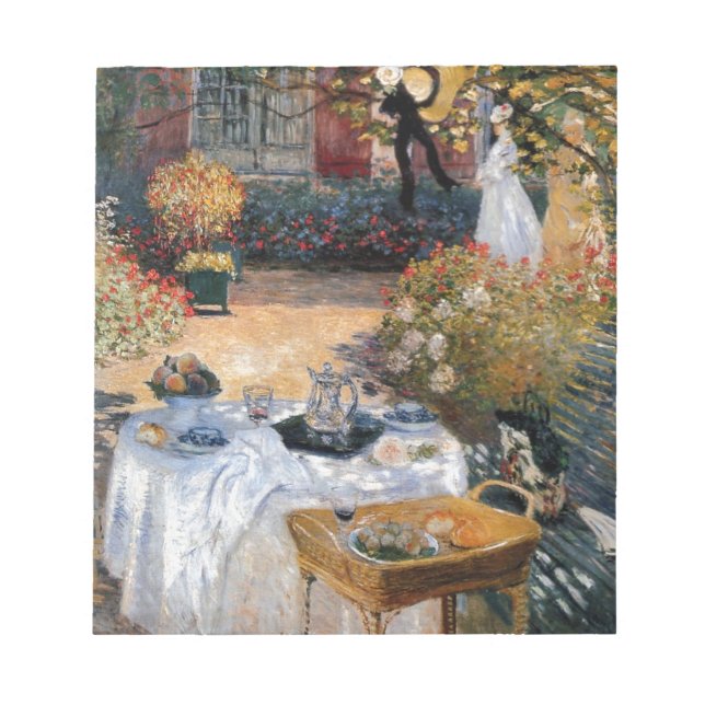 Bloco De Notas O Luncheon de Claude Monet (Frente)