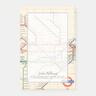 Bloco De Notas O mapa subterrâneo de Londres