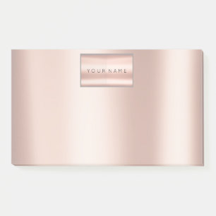Bloco De Notas O minimalismo perolado cora ouro do rosa do rosa