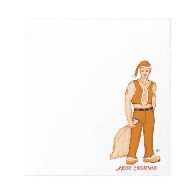 Bloco De Notas O novo Pai Natal - Feliz Natal! (Frente)