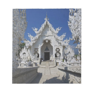 Bloco De Notas O novo templo todo branco de Wat Rong Khun em