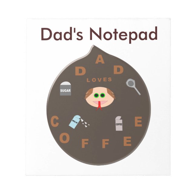 Bloco De Notas O Pai engraçado Monstro ama o Notepad personalizad (Frente)