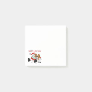 Bloco De Notas O Pequeno Yelper do Papai Noel Cavalier King Charl