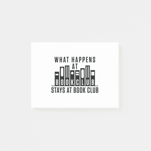 Bloco De Notas O que acontece no Clube do Livro fica no Clube do  (Frente)