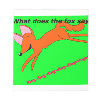 Bloco De Notas O que diz a raposa?