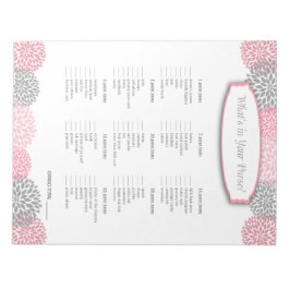 Bloco De Notas O que há no jogo da Cinza rosa de Cinza rosa Dahli