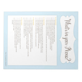 Bloco De Notas O que há no seu Chá de fraldas de telefone - Notep