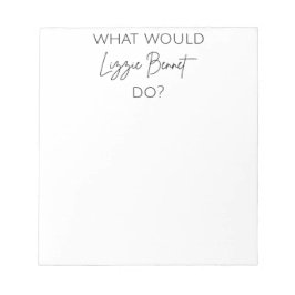 Bloco De Notas O Que Lizzie Bennet Faria?