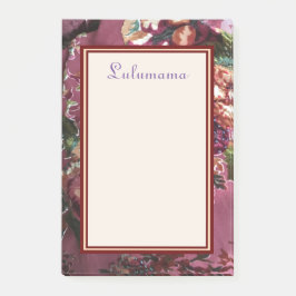 Bloco De Notas O ROSA do roxo TONIFICA imagem FRISADA de VELUDO