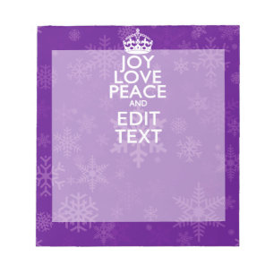 Bloco De Notas O roxo da paz do amor da alegria seu texto mantem
