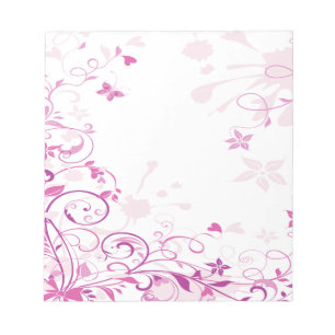Bloco De Notas O roxo roda flores