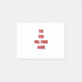 BLOCO DE NOTAS O SOL VOLTARÁ A BRILHAR