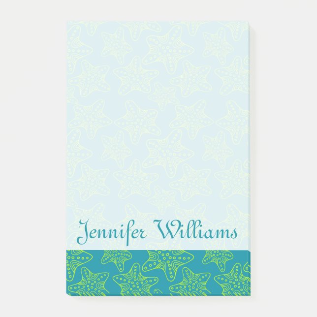 Bloco De Notas O teste padrão | da multidão da estrela do mar (Frente)