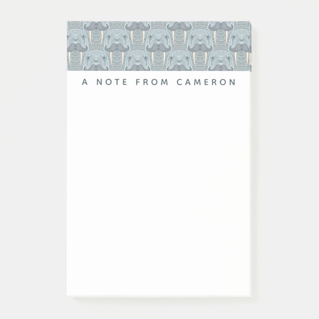 Bloco De Notas O teste padrão | do bigode da morsa adiciona seu (Frente)