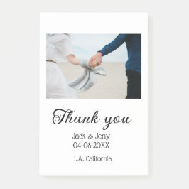 Bloco De Notas Obrigado casal de casamento moderno simples mensag
