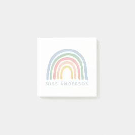 Bloco De Notas Obrigado de professor de arco-íris de cor d'água m