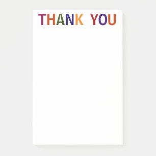 Bloco De Notas Obrigado Multicolorido 4 x 6