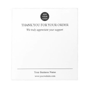 Bloco De Notas Obrigado Personalizado para Negócios