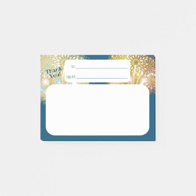 Bloco De Notas Obrigado post-it do reconhecimento do empregado (Frente)