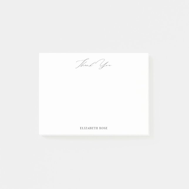 Bloco De Notas obrigado simples seu nome personalizado (Frente)