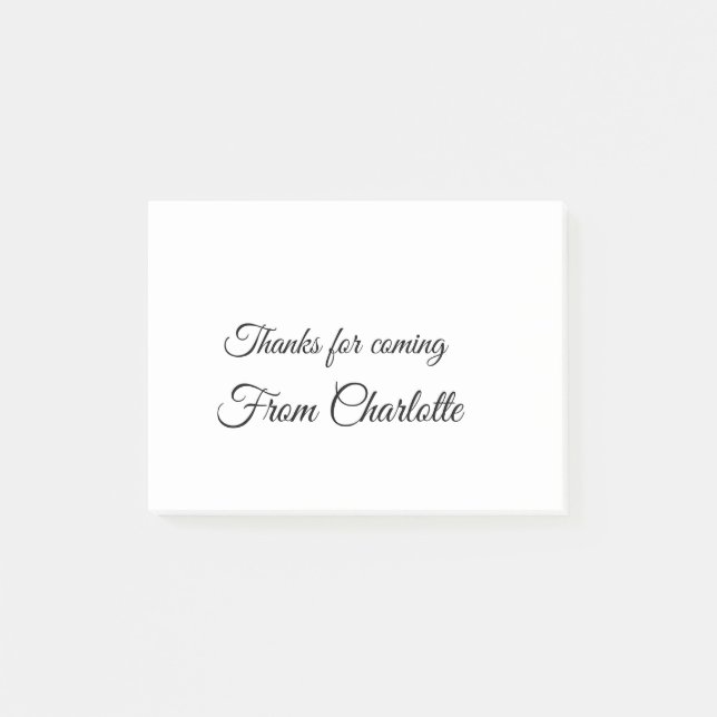 Bloco De Notas obrigados para a mensagem de texto do nome de adiç (Frente)