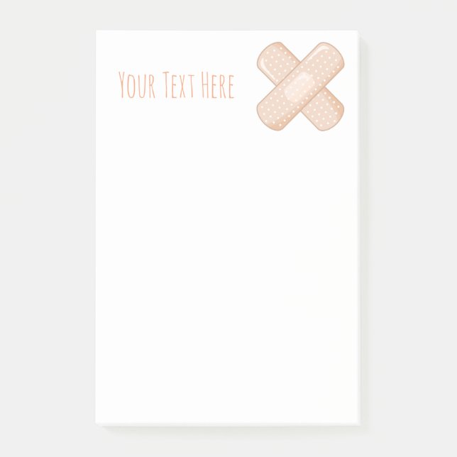 Bloco De Notas Obtenha logo Bandaid bom (o emplastro cruzado (Frente)