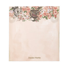 Bloco De Notas Ocasião Especial de Casamento Floral Steampunk